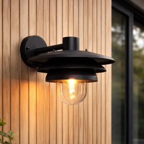 Lampă de perete exterioară de design neagră IP44 - Morty