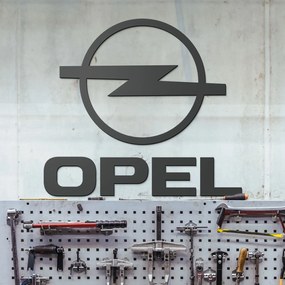 DUBLEZ | Siglă auto din lemn pentru perete - Opel