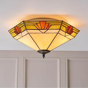 Endon 64284 - Plafonieră Tiffany NEVADA, 2xE27/60W/230V, diametru 40 cm