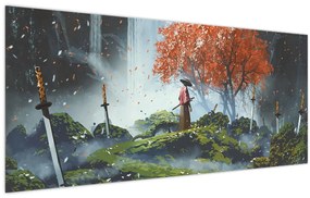 Tablou - Ilustrație a Grădinii de săbii (120x50 cm)