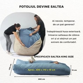 Fotoliu King Size, Material Textil - Azulejo