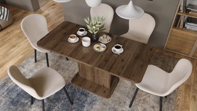 Mazzoni ASTON MINI-Z Nuc Elegant - MĂSUȚĂ DE CAFEA MODERNĂ EXTENSIBILĂ REGLABILĂ PE ÎNĂLȚIME MASĂ TRANSFORMABILĂ