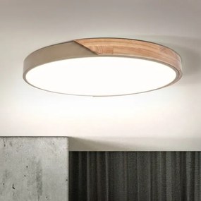 BRILAGI - Corp de iluminat LED dimabil PILANA LED/60W/230V stejar/bej Ø 60 cm + telecomandă