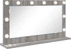 vidaXL Oglindă de toaletă Dreptunghiular Gri Sonoma 80 x 45 x 18 cm