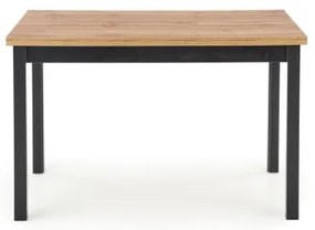 Masă de dining KINDOR, stejar Wotan/negru