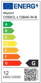 Plafoniera LED design tehnic Focus negru, 4000K