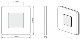 LDST SW-01-CB-BZ8 - LED lampă scară SWIFT 8xLED/1,2W/230V negru lucios