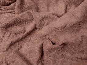 Cearsaf fleecat cu elastic MOLTON maro inchis 90 x 200 cm