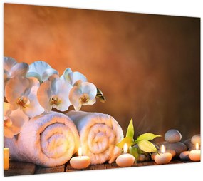 Tablou pe sticlă - Relaxare și spa (70x50 cm)