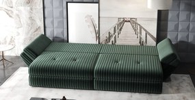 Canapea extensibilă dumonde cu ladă de depozitare si sezut confortabil din spuma high-density, Loana Ambience Verde 300x100 cm