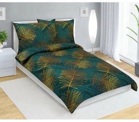 Bellatex Lenjerie de pat din bumbac Kapradí verde,140 x 200 cm, 70 x 90 cm
