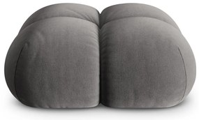 Taburet gri cu tapițerie din catifea Loretto – Cosmopolitan Design