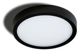 Mini Plafoniera LED design slim MALTA R 18 4000K neagra