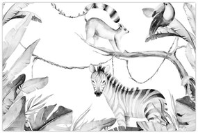 Tablou - Acuarelă Jungla (90x60 cm)