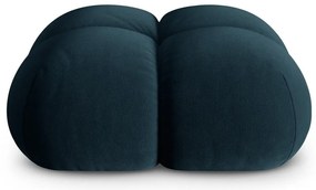 Taburet albastru închis cu tapițerie din catifea Loretto – Cosmopolitan Design