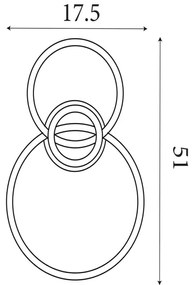 Searchlight 62793BK - Plafonieră LED dimabilă TRIPLE LED/25W/230V