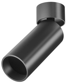 Spot LED aplicat directionabil design tehnic Focus negru, 4000K