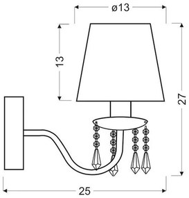 Lampă de perete RUTI 1xE14/40W/230V