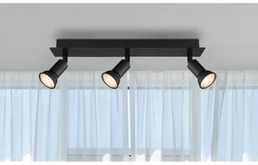 Plafoniera 3L design modern Drew negru