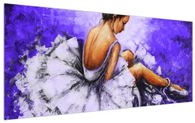 Tablou cu balerina șezând (120x50 cm), în 40 de alte dimensiuni noi