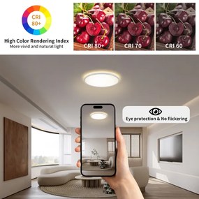 Brilagi - Corp de iluminat LED dimabil ULTRA SLIM LED/18W/230V Ø 30 cm alb + telecomandă