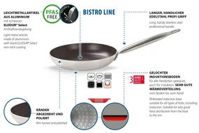 Elo 51628 Tigaie Bistro Line 28 cm, 28 cm