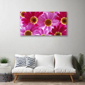Tablou pe panza canvas Flori Floral galben roz