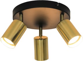 Zuma Line Vila lampă de tavan 3x50 W negru-auriu GU13013C-3R