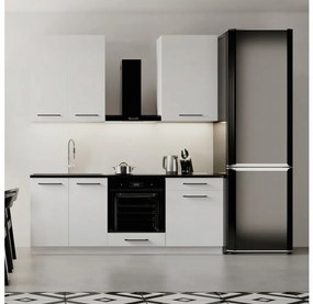 Mobilier de bucătărie EVE, 200 cm, alb