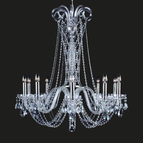 Lustra 10 brate cristal Bohemia L11 918/10/1-A SILVER LIP
