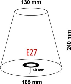 Abajur FARO 2P0311 REM E27 d. 165 mm bej