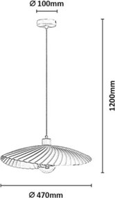 Rabalux 72057 - Lustră suspendată pe cablu BRIDGET 1xE27/40W/230V bej