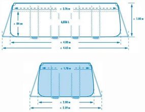 Piscină Florida Premium 2 x 4, x 1 m + filtrare și trepte
