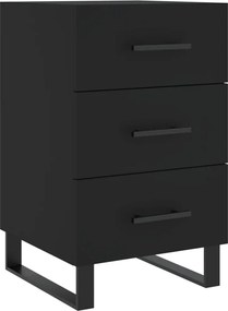 vidaXL Noptieră, negru, 40x40x66 cm, lemn compozit