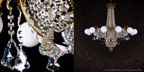 Candelabru dimensiuni mari XXL Cristal Bohemia Exclusive EURYDIKA