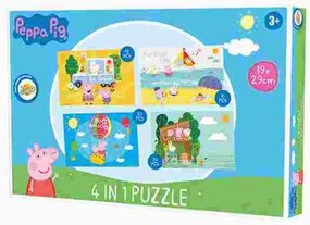 Purcelușa Peppa puzzle 4 în 1