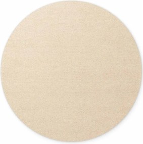 Covor bej țesut manual rotund din lână ø 200 cm Puristic Knots – Elle Decoration