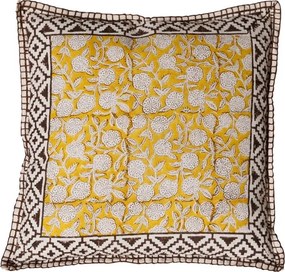 Perna decorativa din bumbac cu imprimeu 45x45cm Cumin