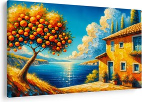 Tablou - Casă cu portocale II. (90x60 cm)