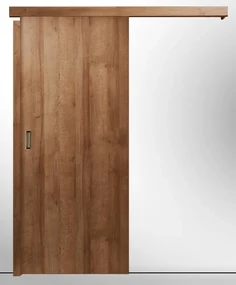Usa glisanta HDF aplicata pe perete - Colectia Basic Toc reglabil de bordare 260-350 mm, Gri Antracit, Folie Decor, 2010 mm, 820 - 900 mm