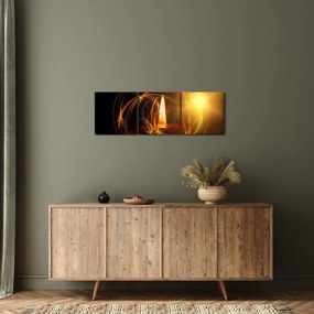 Tablou cu lumânare (cu ceas) (90x30 cm)