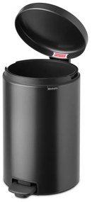 Cos de gunoi cu pedala Brabantia NewIcon 1008846, 20 L, Inchidere lina, Baza antiderapanta, Gri inchis