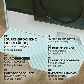 PawHut Litiera pentru Pisici Inchisa cu Capac si Tava Detasabila | Aosom Romania
