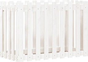 vidaXL Pat înălțat grădină design gard alb 100x50x70cm lemn pin tratat