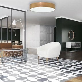 Plafonieră cu senzor CLEO 4xE27/24W/230V d. 50 cm aurie