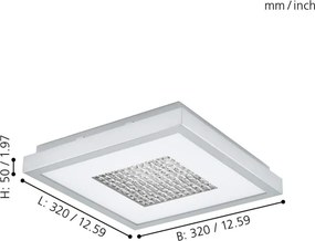 Eglo 98369 - Plafonieră LED dimabilă PESCATE LED/24W/230V
