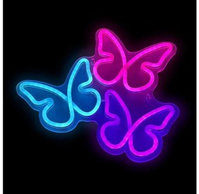 2Kids Toys - Decorațiune neon de perete LED/5W/USB, model Fluturi