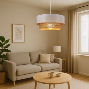 Lustră pe cablu BORHO 1xE27/60W/230V alb/iută