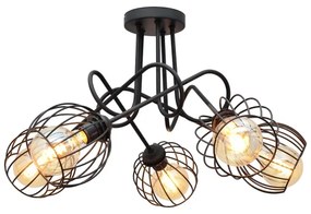 Lustră aplicată OXFORD 5xE27/15W/230V neagră