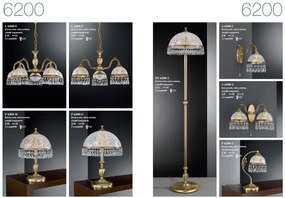 Candelabru 5 brate design clasic realizat manual din alama si Cristal Scholer 6200